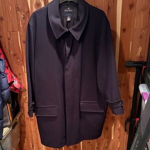 Brooks Brothers Loro Piana Storm System Dark Blue Car Coat Topcoat